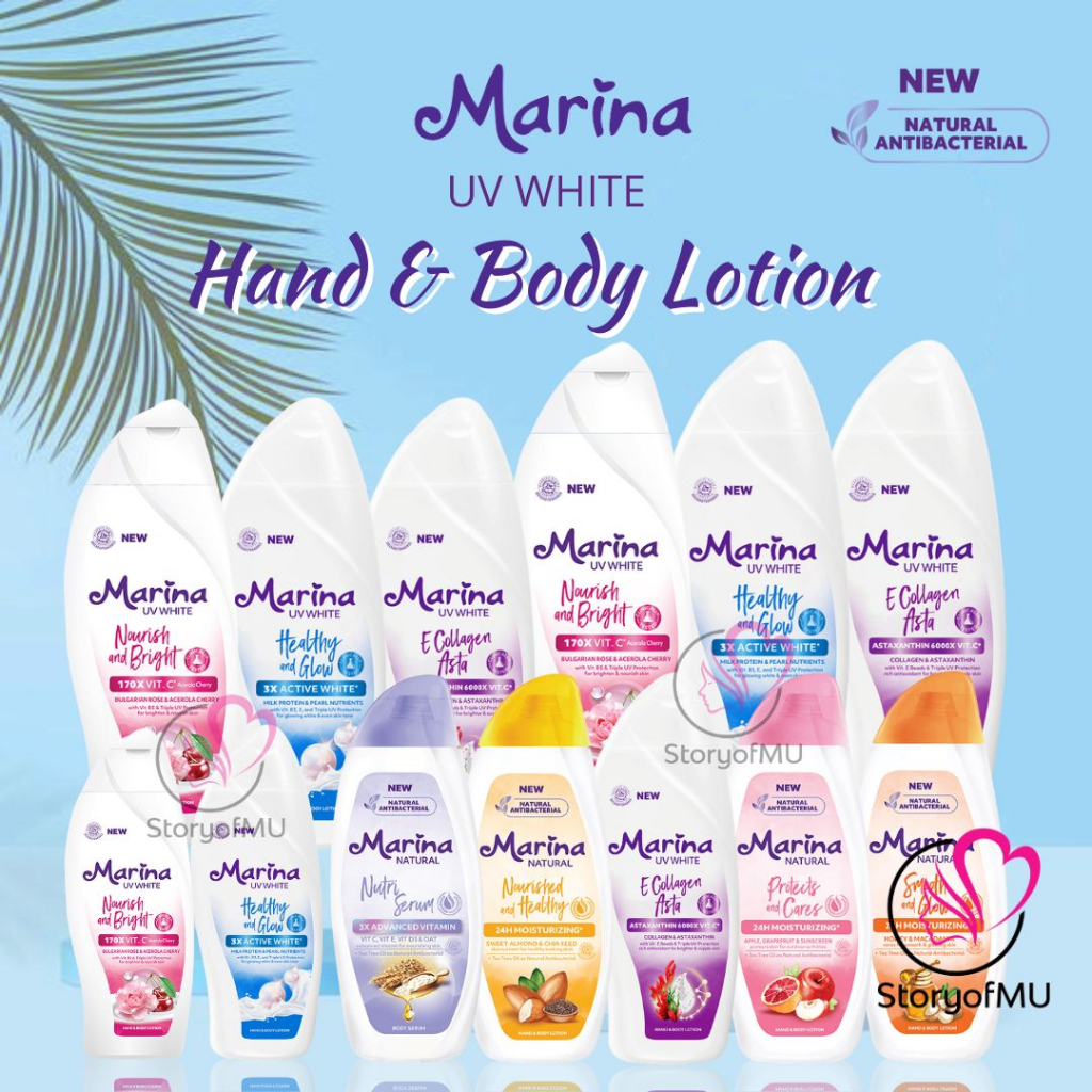 Jual MARINA Hand & Body Lotion UV White 92ml 95ml 185ml 460ml Body