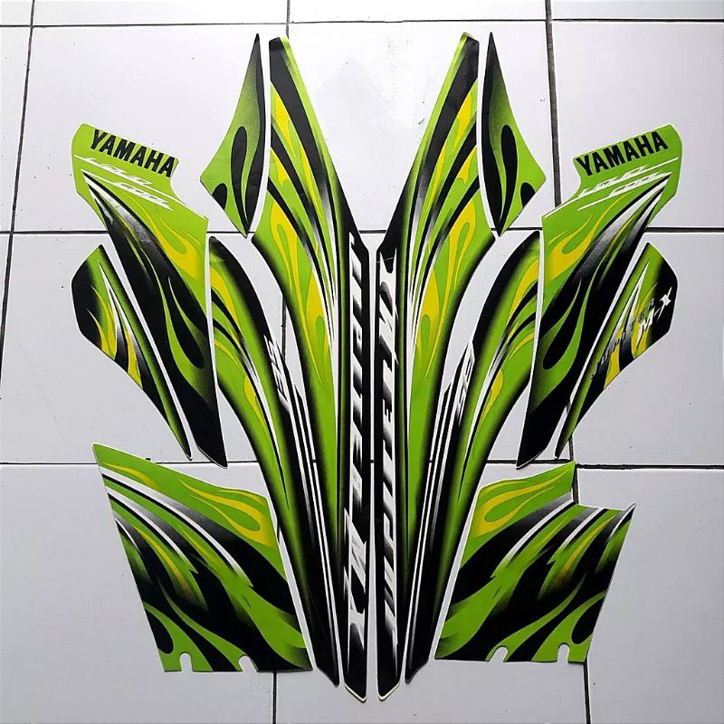 Jual Stiker Striping Motor Jupiter Mx Lama 2009 Hijau Sticker Lis Body