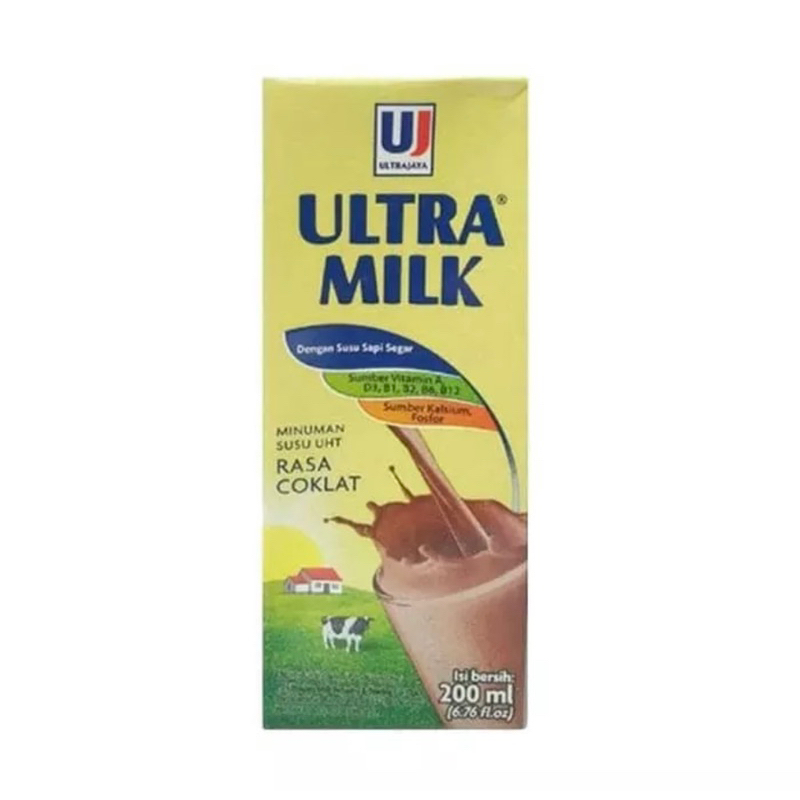 Jual Ultra Milk Susu Uht Rasa Cokelat 200ml Shopee Indonesia 6732