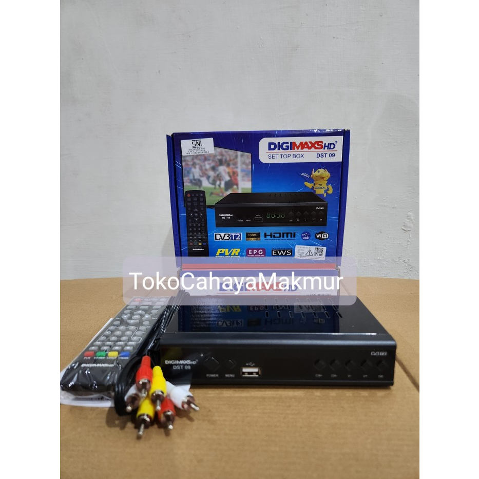 Jual DIGIMAXS HD DST09 Set Top Box Digital TV Receiver Full HD STB WiFi