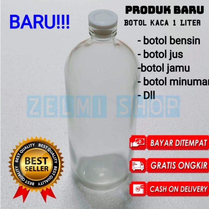 Jual Botol Kaca 1 Liter Botol Bensin Botol Boles Botol Jamu