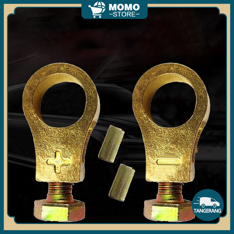Jual 1Pasang Terminal Aki Mobil Tembaga Murni Adapter Konektor Jepit