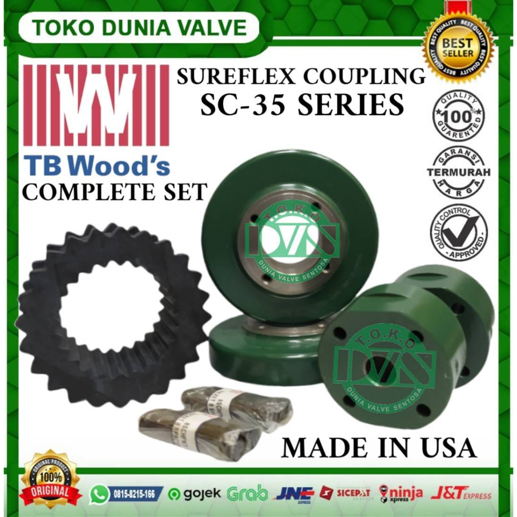 Jual SUREFLEX COUPLING 9SC35 MAX.BORE 53mm SPACER TB WOODS - MADE IN ...