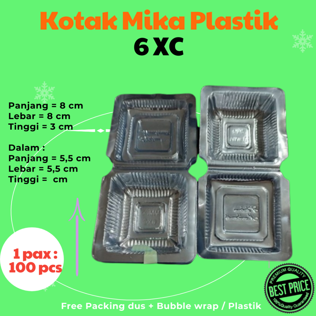 Jual Mika Plastik Bening Kue Puding Makanan Mmpg Ukuran 6xc Isi 100 Pcs