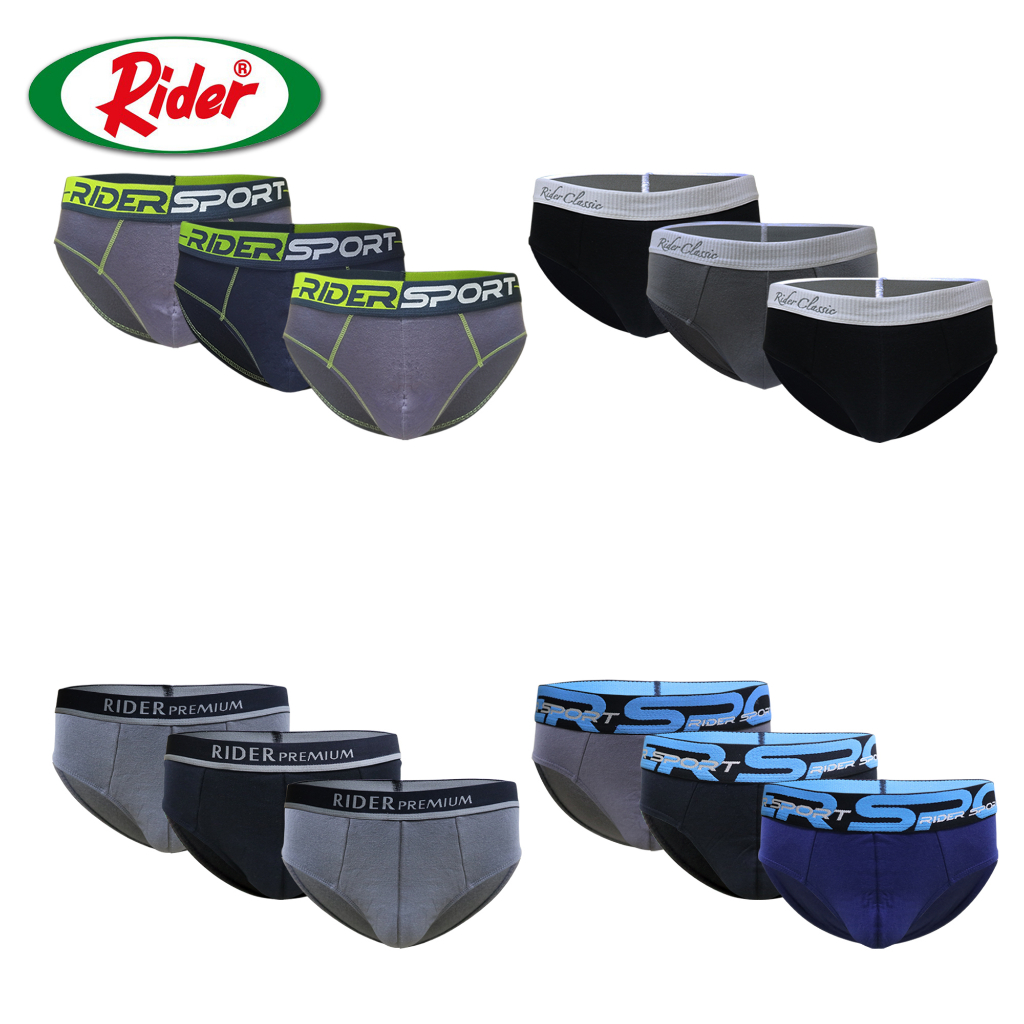 Jual Rider Brief Assorted - Celana Dalam Pria R999BN isi 3 Pcs | Shopee ...