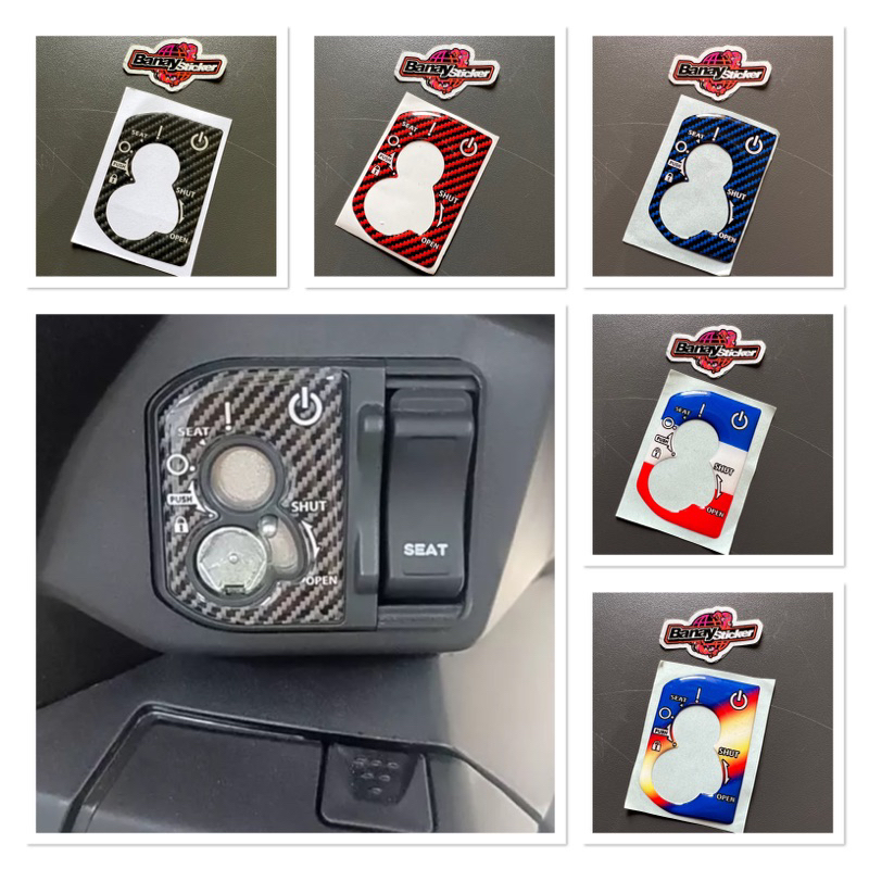 Sticker Stiker EMBLEM Tutup Kunci KONTAK HONDA GENIO SCOOPY 2021 2022 BEAT DELUXE