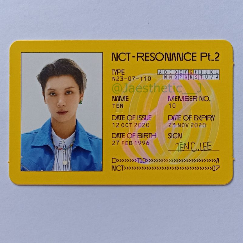 Jual ID Card - Ten 'RESONANCE Part 2' | Shopee Indonesia