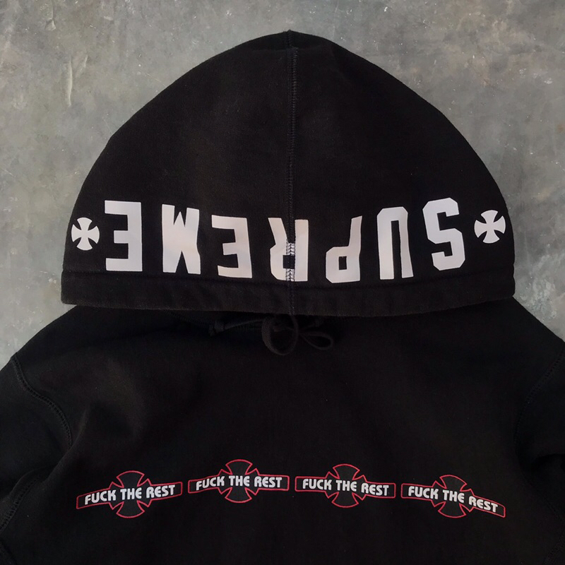 Jual supreme x independent fvck the rest hoodie black Shopee Indonesia