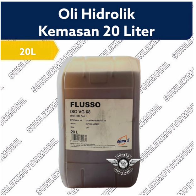 Jual 20 Liter Oli Hidrolik Hydraulic Pompa Dirigen Oli Sae10 20l