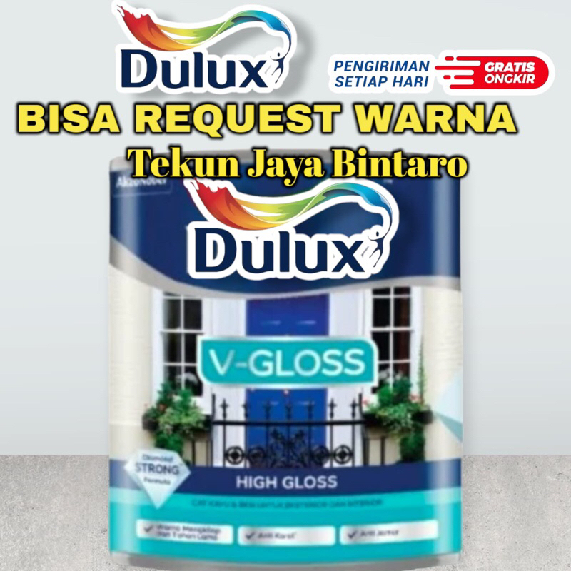 Jual CAT DULUX VGLOSS HIGH GLOSS KG Bisa Request Warna Dulux V GLOSS Cat Kayu Besi Untuk