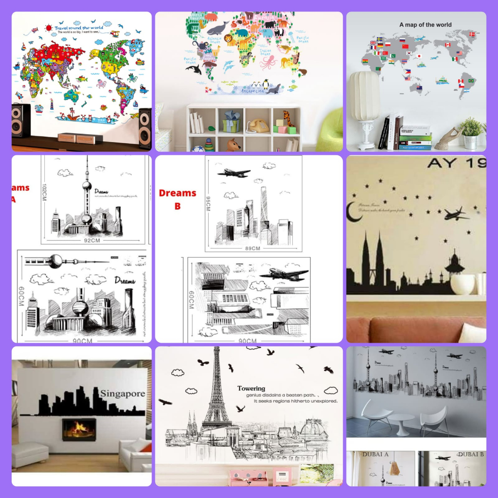 Jual LUCKY CAT WALLSTICKER DINDING STIKER DINDING STICKER PETA STIKER ...