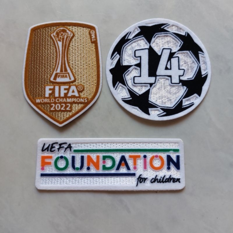 Jual Patchh UCL STARBALL 14 + FIFA WCC 2022 FOR MADRID 3 PCS | Shopee ...
