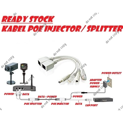 Jual Kabel POE injektor Kabel Poe Spliter Kabel Poe Injector | Shopee ...