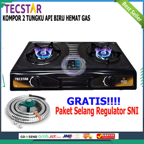 Jual Kompor Gas Tungku Tecstar Tg Csr Bahan Teflon Free Selang Regulator Paket Shopee