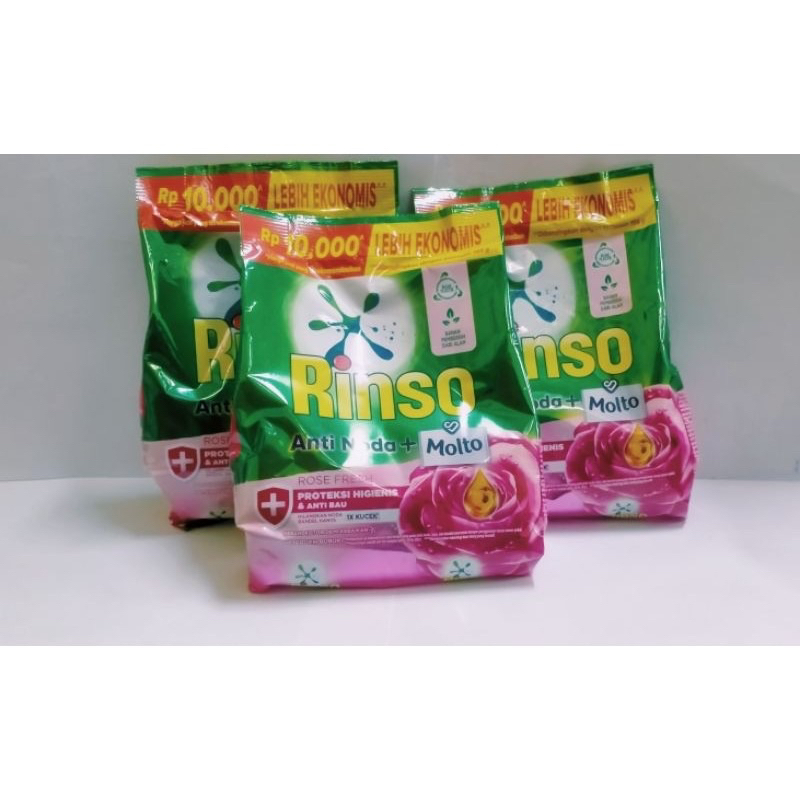 Jual All Varian Rinso 400gr Detergen Bubuk Anti Noda + Molto 400gr ...