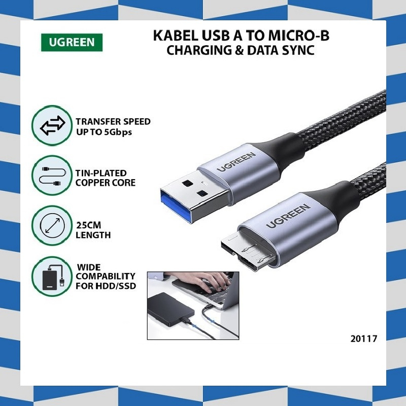 Jual Ugreen Kabel Data Hardisk Eksternal Usb A To Micro B Cm