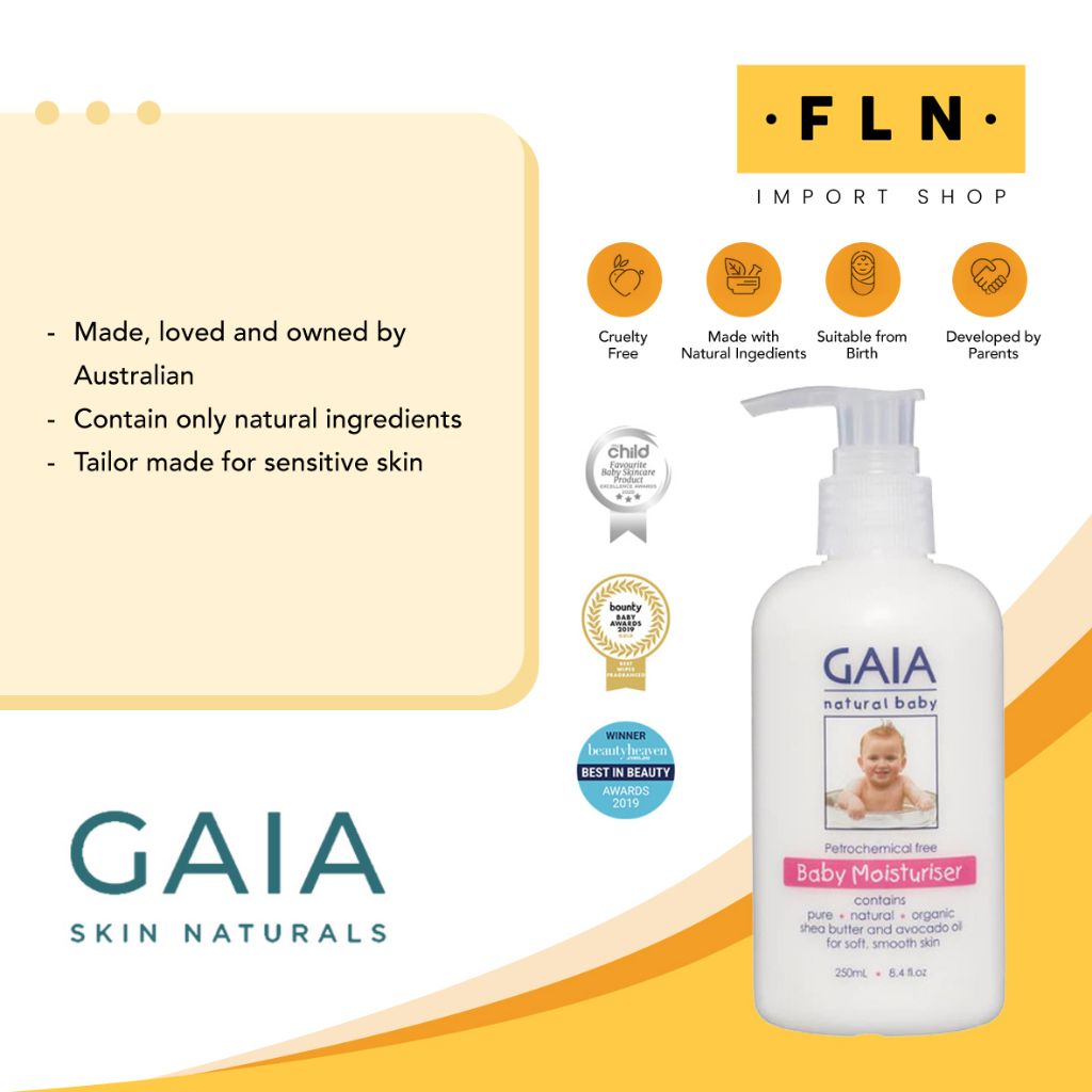 Jual Gaia Natural Baby Moisturizer 250ml Shopee Indonesia