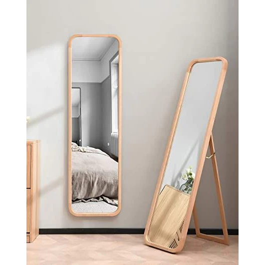 Standing mirror sudut curve sudah ada penyangga dan bisa tempel dinding multifungsi