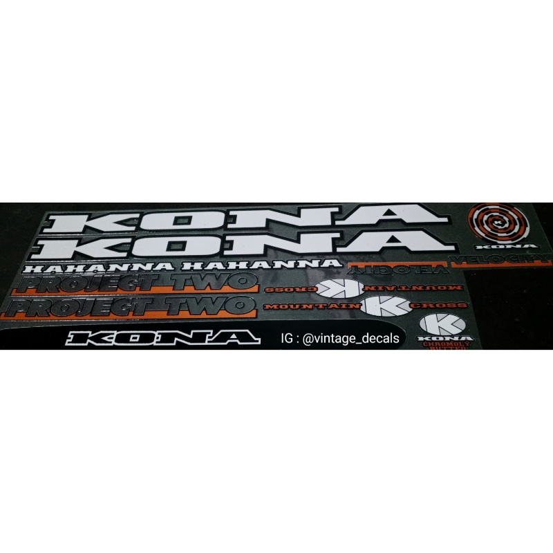 Mtb Kona Hahanna 1996 Jual Sticker Decals Replacement KONA HAHANNA