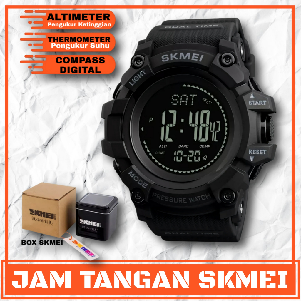 Jual Jam Tangan Skmei Pendaki Gunung Ada Pengukur suhu dan pengukur ketinggian Shopee Indonesia