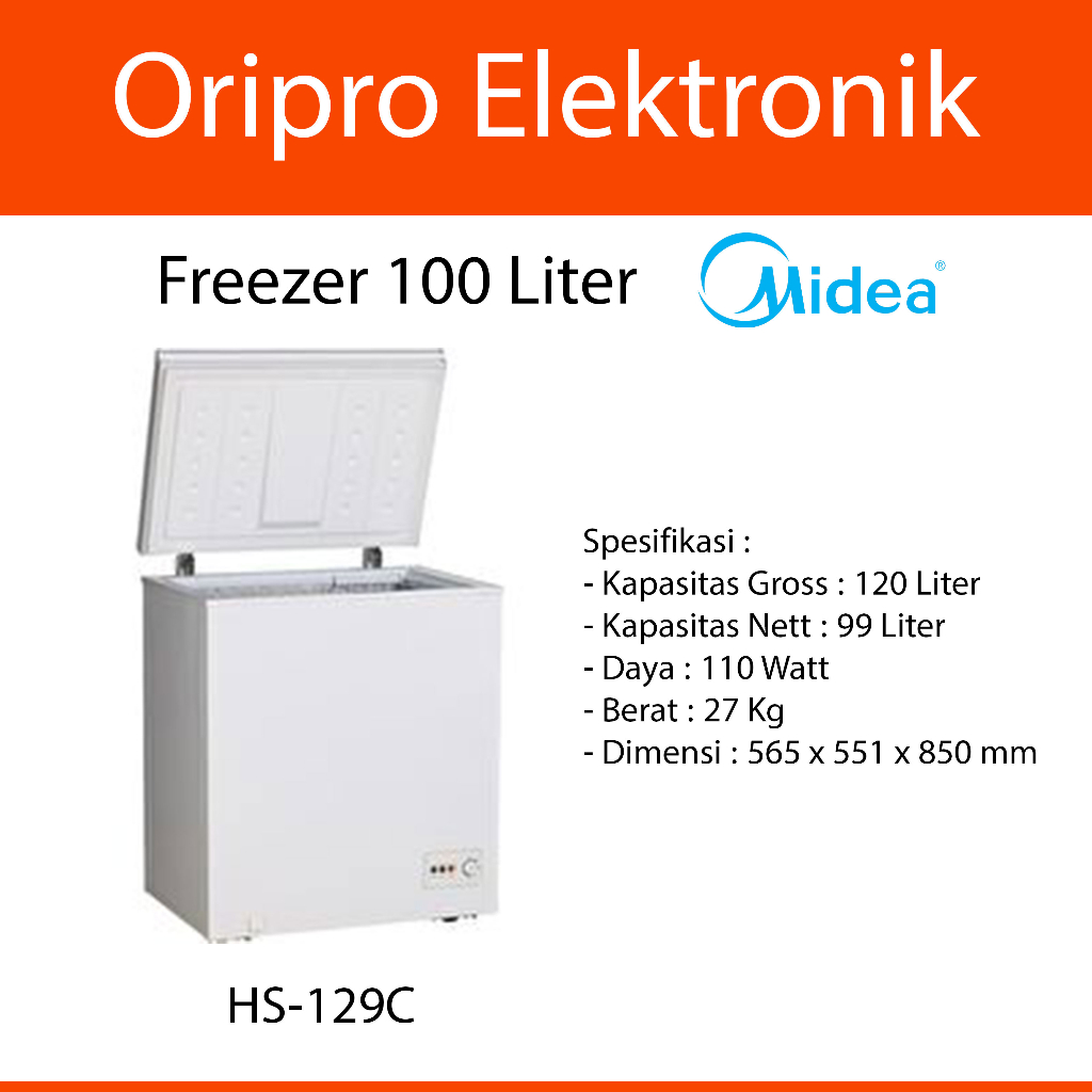 Jual Chest Freezer 100 Liter Midea HS129C Shopee Indonesia