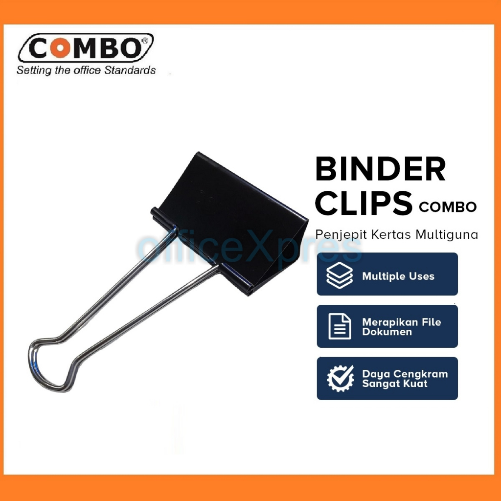 Jual Binder Klip Besar / Binder Clip Jumbo / Klip Hitam Besar (75mm) No ...