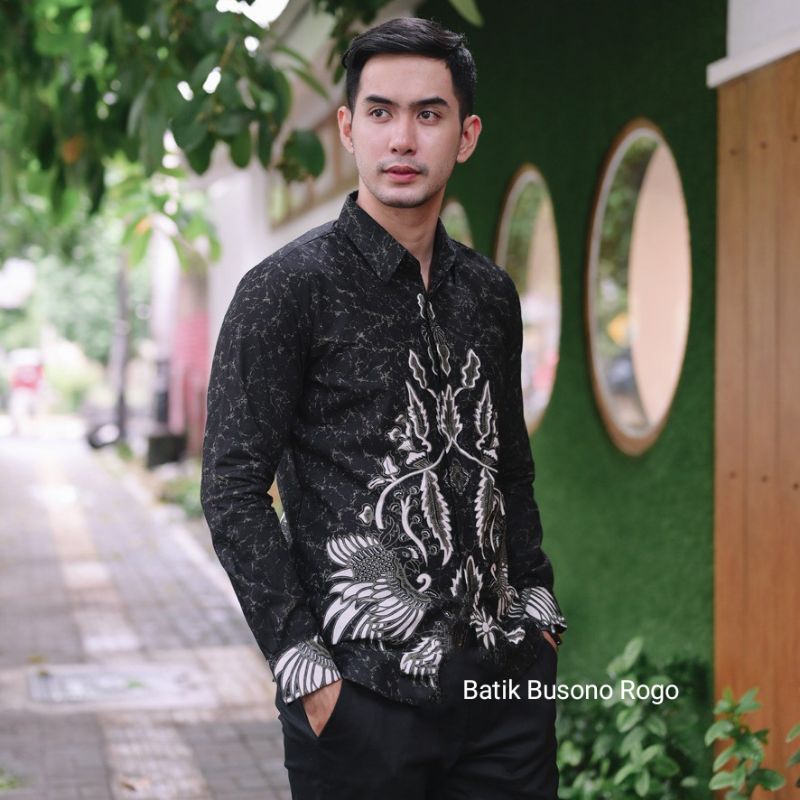 Jual Baju Kemeja Batik Pria Lengan Panjang Premium Slimfit Katun Lapis ...