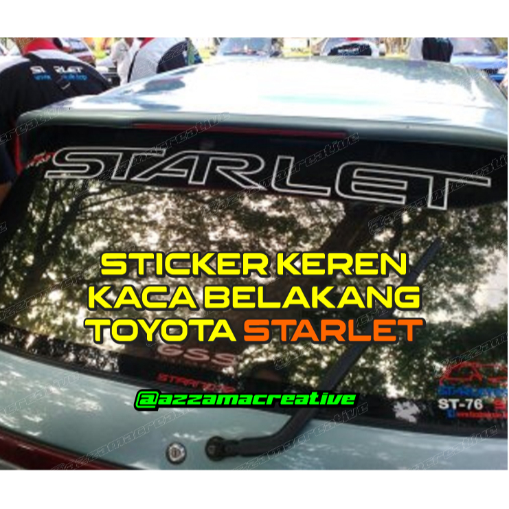 Jual AZS 004 Decal Sticker Kaca Belakang Toyota STARLET | Shopee Indonesia