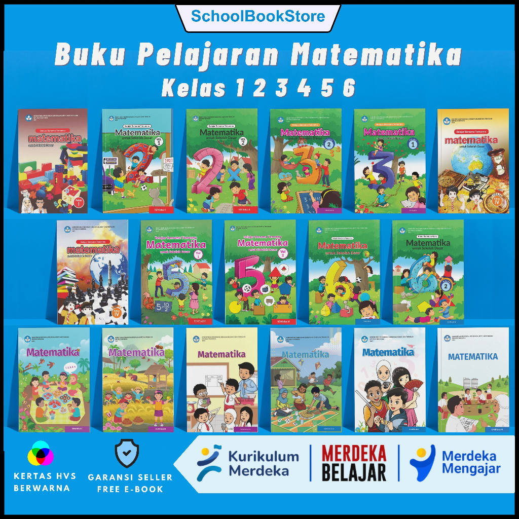 Jual Buku Matematika Kelas Kls 1 2 3 4 5 6 Kurikulum Merdeka Kurmer Kumer Buku Siswa Paket Mata