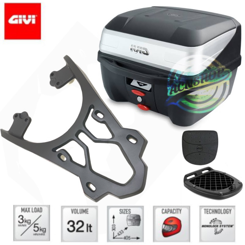 Jual Paketan Box Givi B32N Dan Breket Box Genio/Scopy Fi | Shopee Indonesia