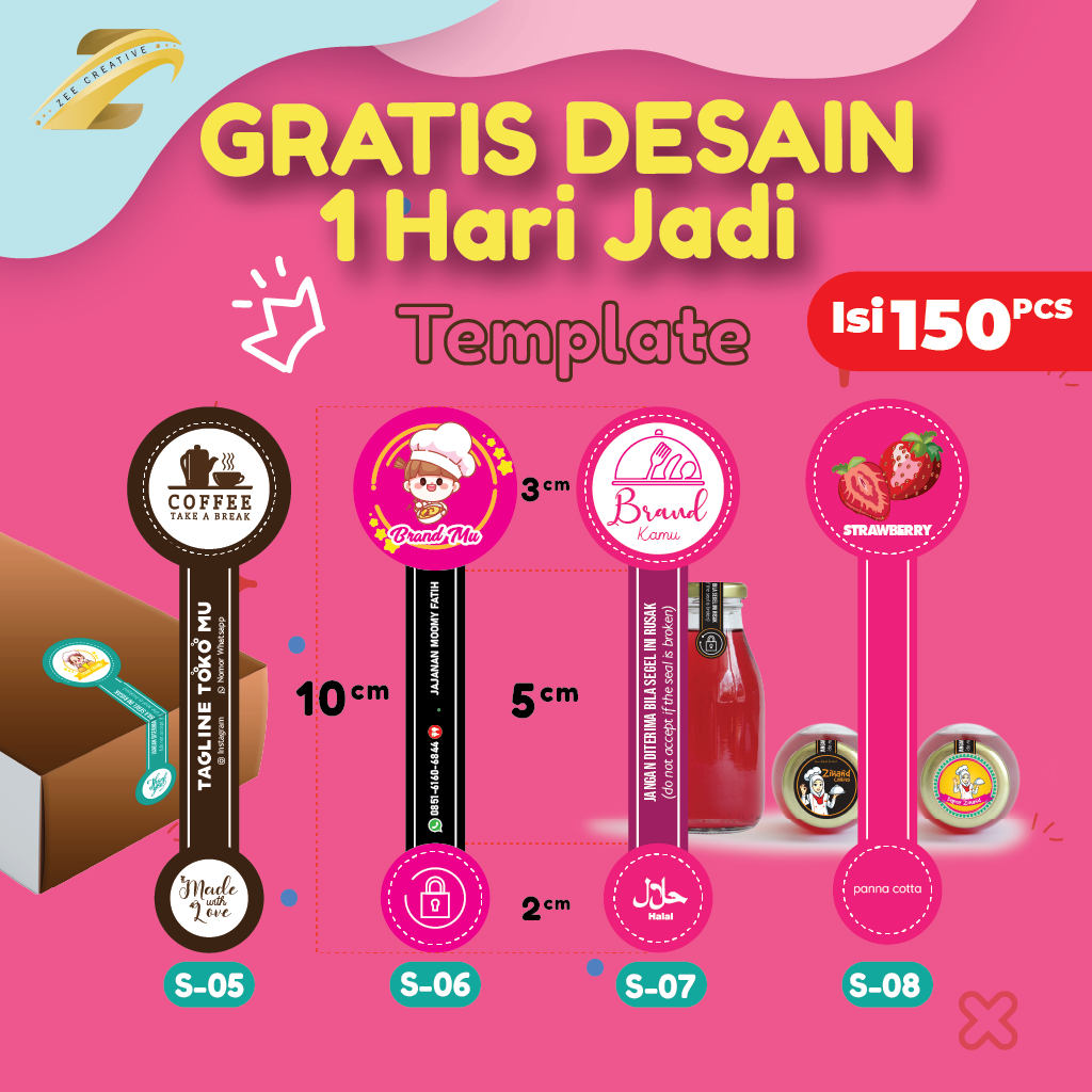 Jual Stiker Segel Label Botol dan Packaging Produk UMKM dan OLshop Isi ...