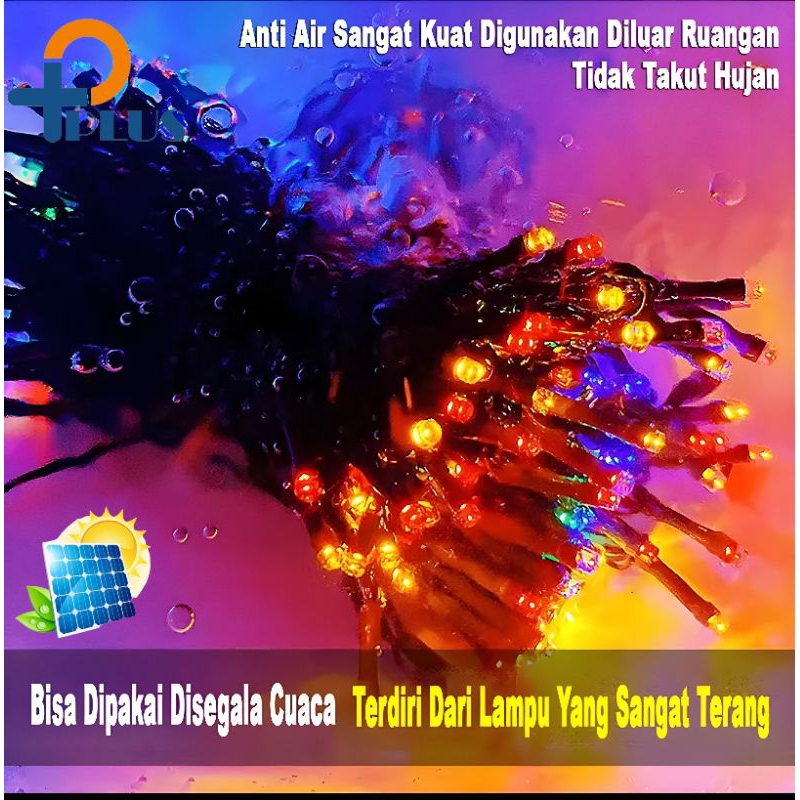 Jual [ PPLUS ] Lampu Solar Cell Tenaga Surya RGB warna warni 5 meter ...