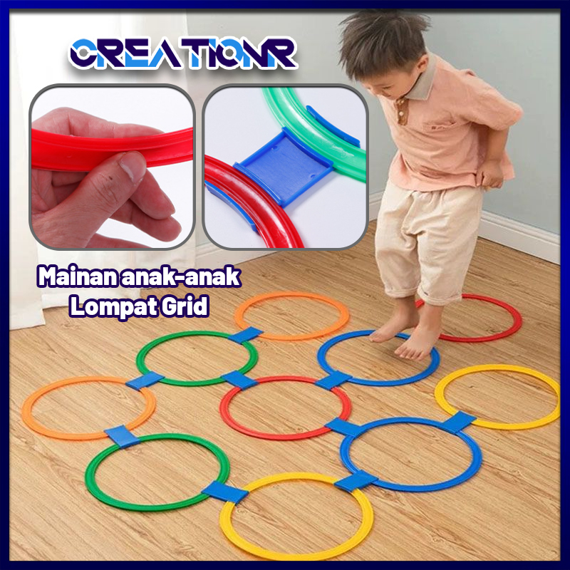 Jual 10Pc Jumping Ring / Ready Mainan Jingkat Pincang Hopscotch/ Anak ...