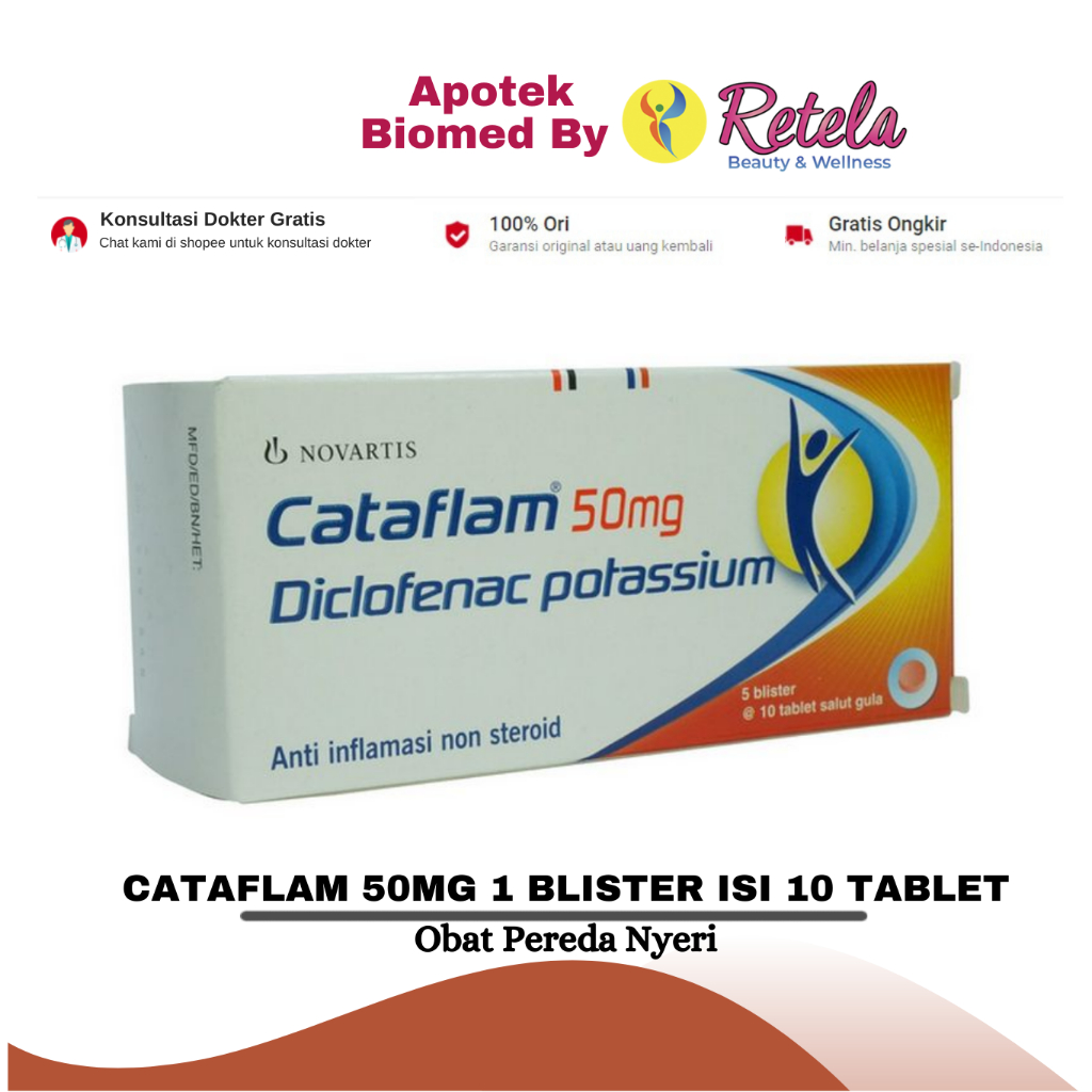 Jual Cataflam 50MG 1 Blister Isi 10 Tablet | Shopee Indonesia