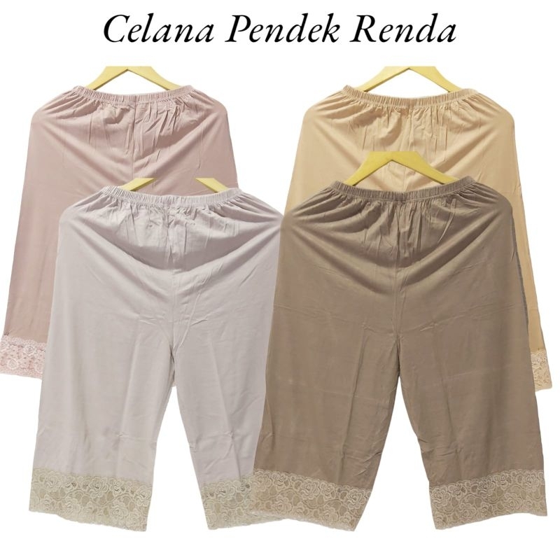 Jual Celana Pendek Renda Onderok Anderok Underok Kulot Pendek Brokat ...