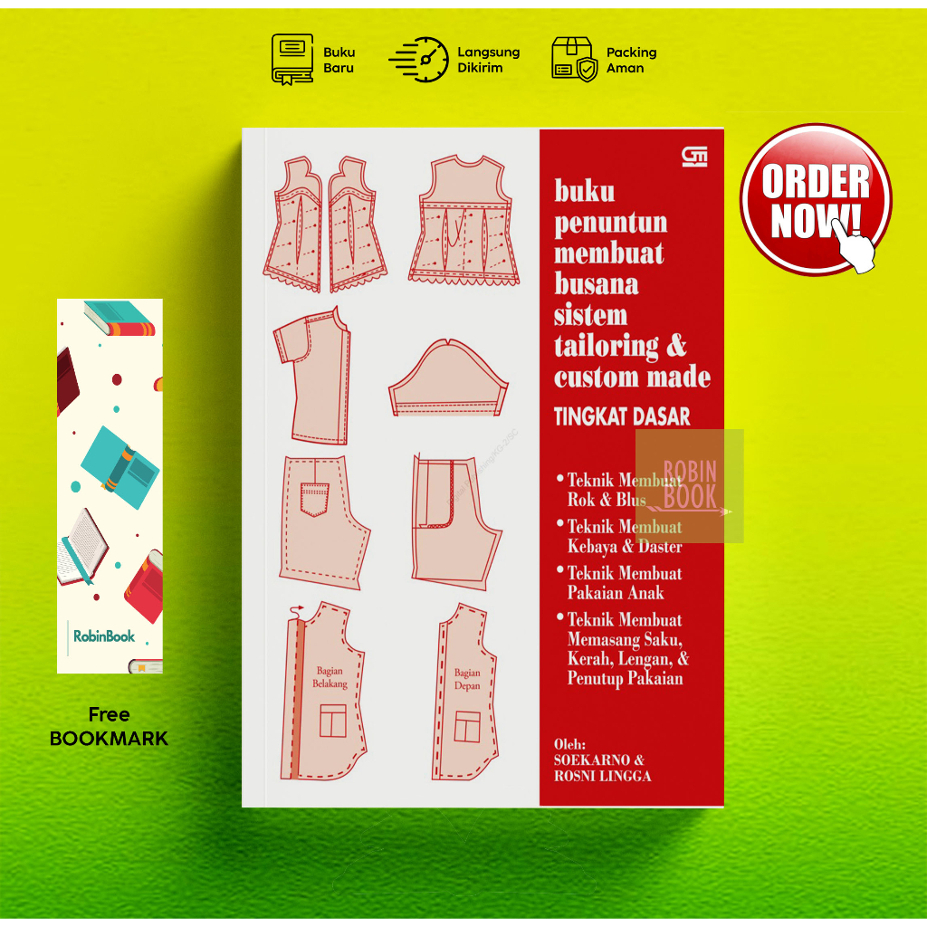 Jual Buku Penuntun Membuat Pola Busana Tingkat Dasar, Sistem Tailoring ...