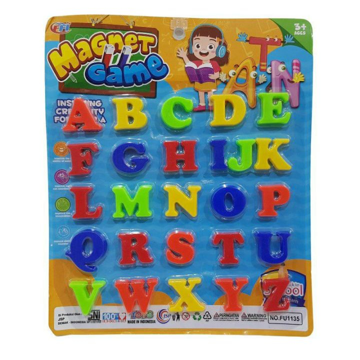 Jual MJ Mainan Edukasi Belajar Huruf ABC Magnet Abjad Membaca Anak Laki ...