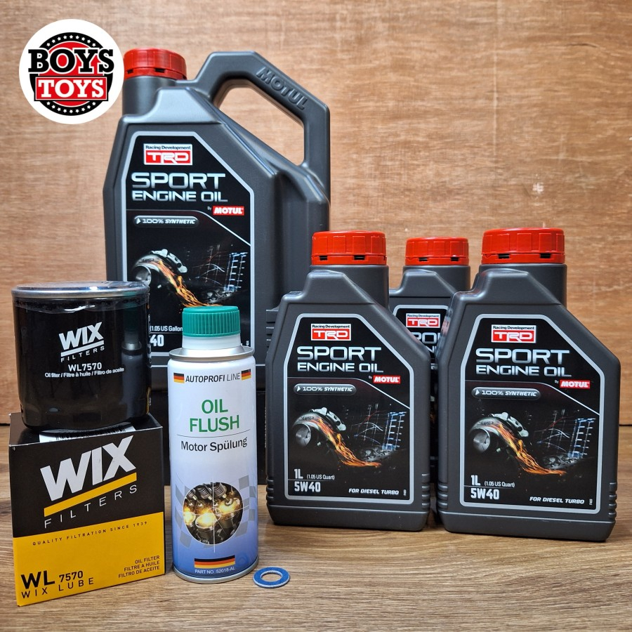 Jual Paket Oli 7L MOTUL TRD Diesel 5W40 Toyota Fortuner VNT 2KD Innova