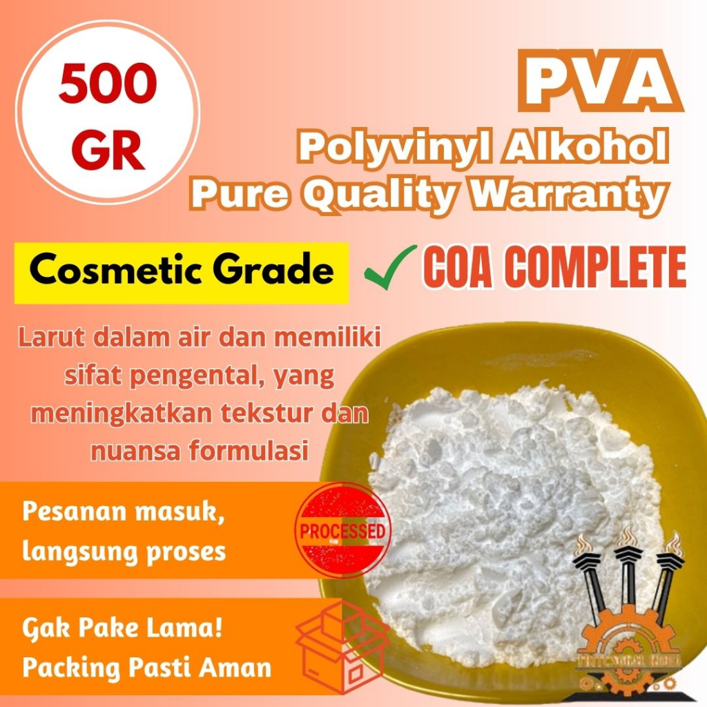 Jual Pva 500 gram Polyvinyl Alcohol Powder Cosmetic Grade Best Quality