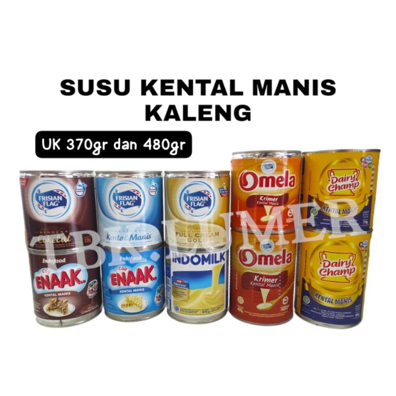 Jual Susu Kental Manis Kaleng Putih Dan Coklat 370gr Dan 480gr Cap