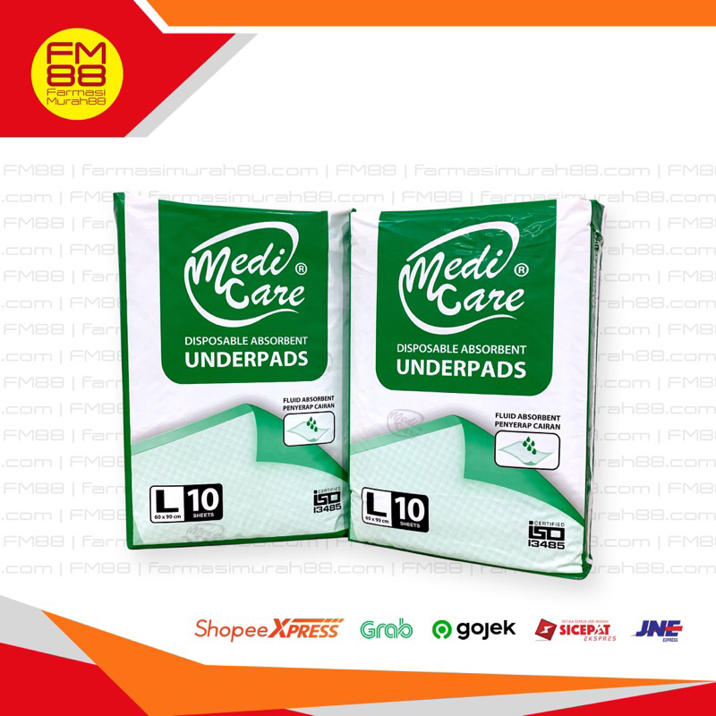 Jual Medicare Underpads/Pads/perlak isi 10pcs by sensi ukuran L 60x90