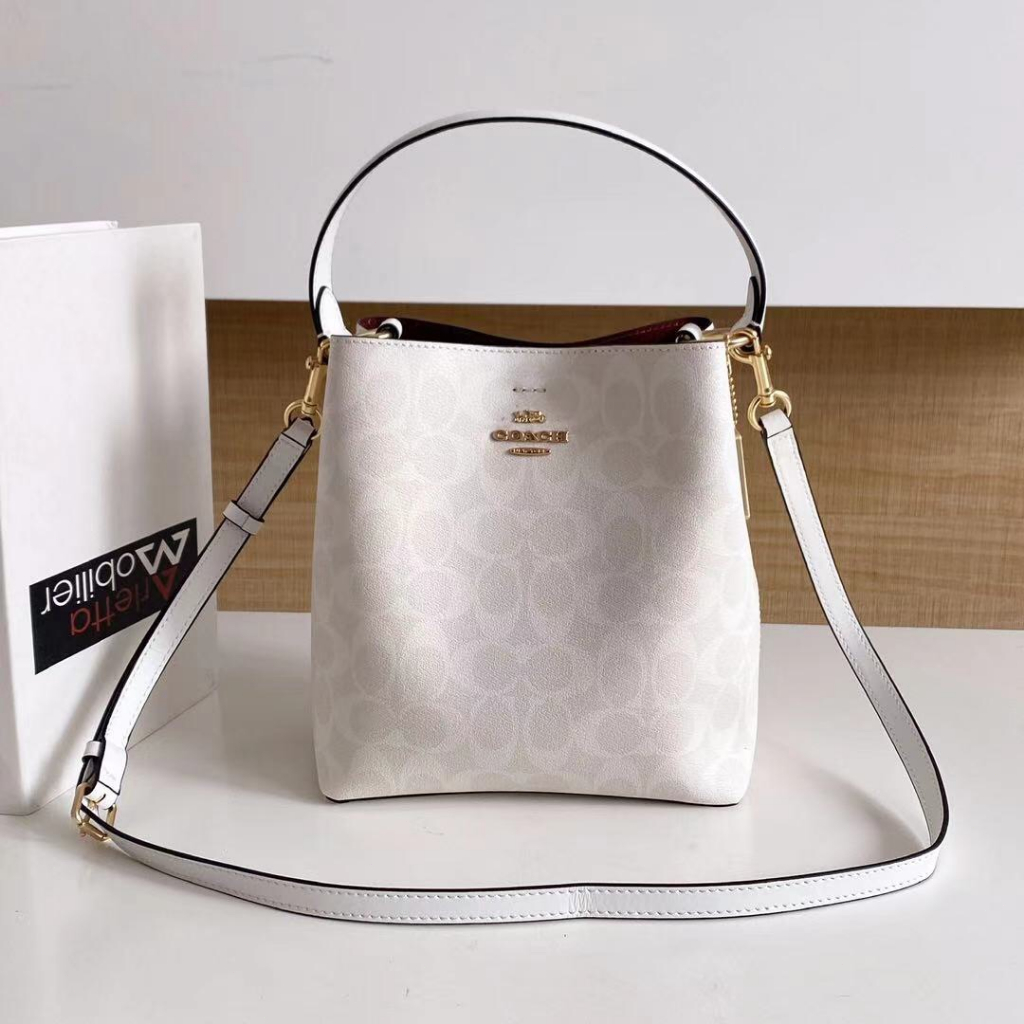 🎀 (สด-ผ่อน) กระเป๋าสะพายสีดำ COACH 3077 MICRO TILLY TOP HANDLE #COACH3077