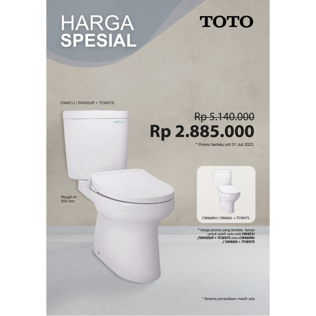 Jual Closet Toto CW421J ecowasher | Shopee Indonesia