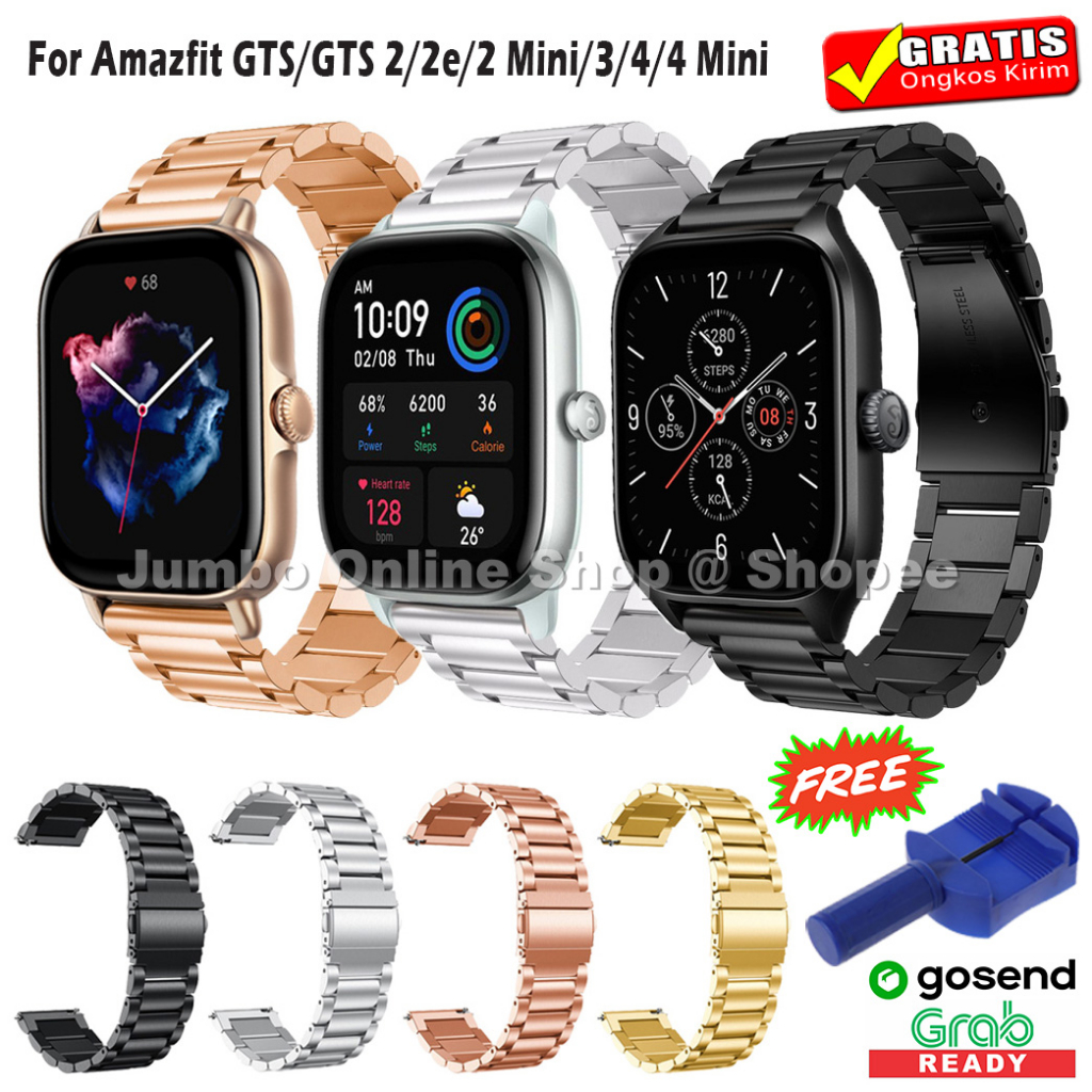Niboow 20mm Metallo Cinturino per Amazfit GTS 4/GTS 3/GTS 4 Mini/GTS 2 Mini/GTS 2e/GTS 2/GTR 42mm, Inossidabile Ricambio Braccialetto per Amazfit Bip 3 Pro/Bip 3/Bip/Bip S/Bip Lite/Bip U Pro - Blu