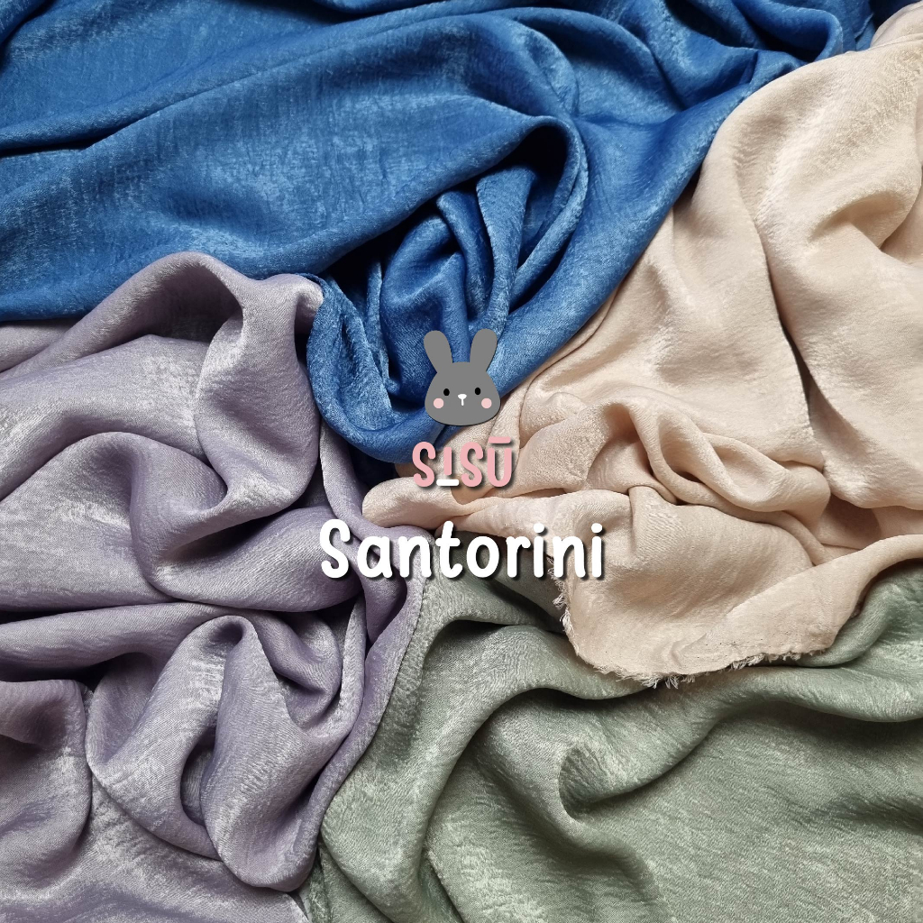 Jual Meter Kain Santorini Bahan Santorini Shimmer Santorini