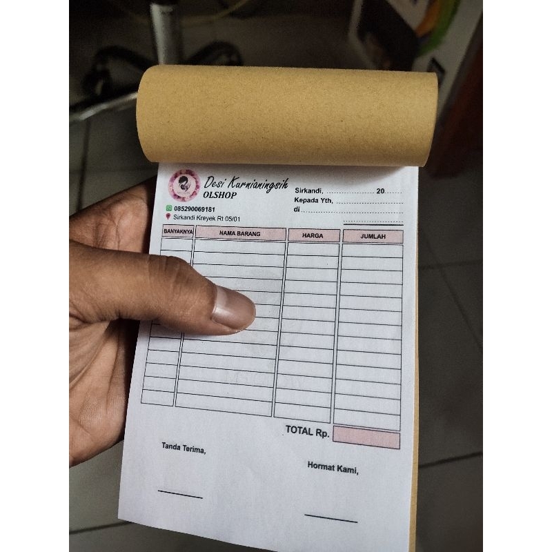 Jual Custom Nota Rangkap isi 50 Lembar | Shopee Indonesia