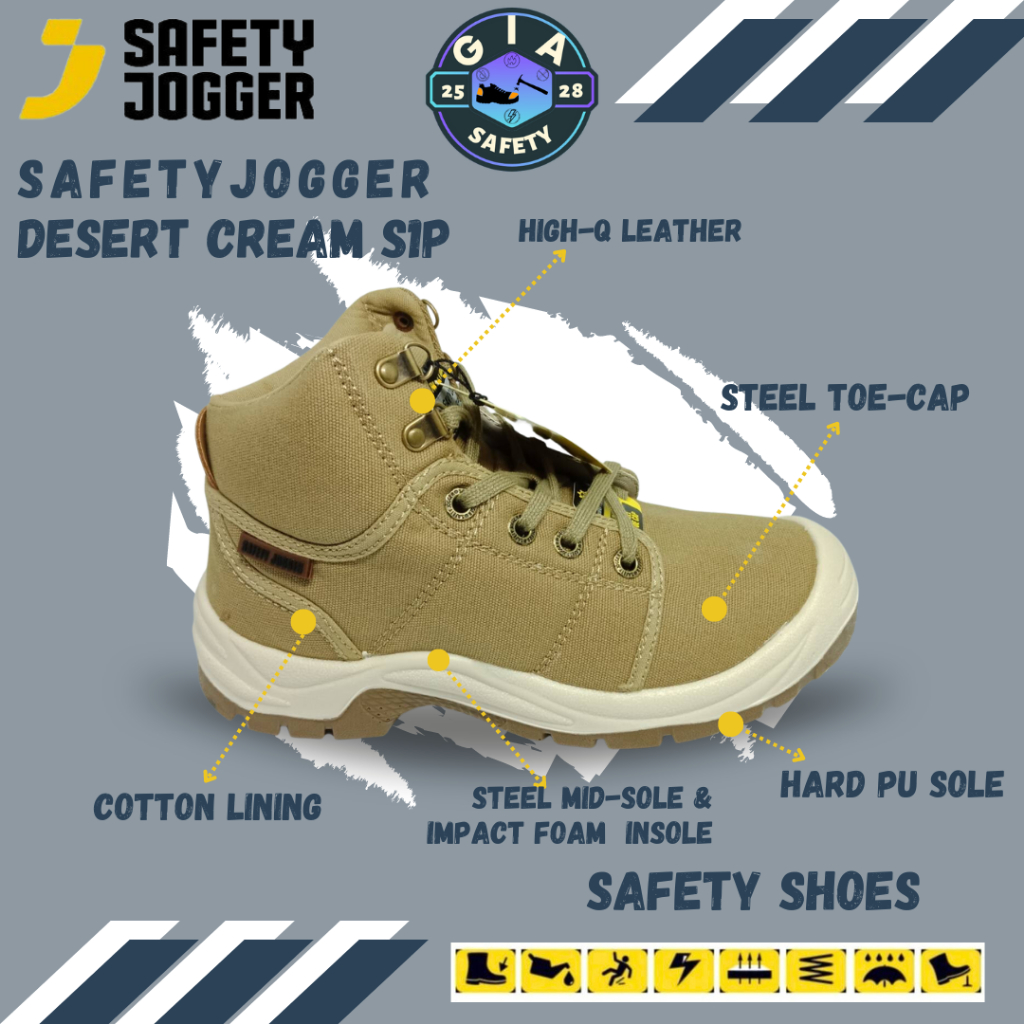 Jual Sepatu Proyek Safety Jogger Desert Cream S P Shopee Indonesia