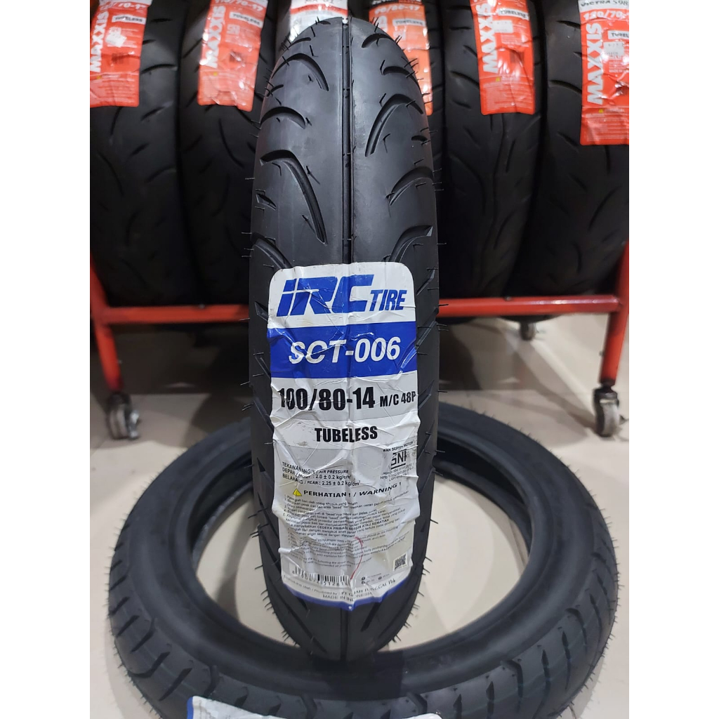 Jual IRC SCT-006 Ban Motor PCX Ring 14 Uk 100/80-14 Tubeless PCX/Vario ...