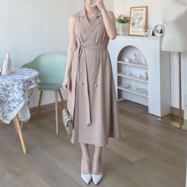 Jual HER APPAREL — 다희 DAHEE MIDI DRESS KOREAN MIDI DRESS Shopee Indonesia