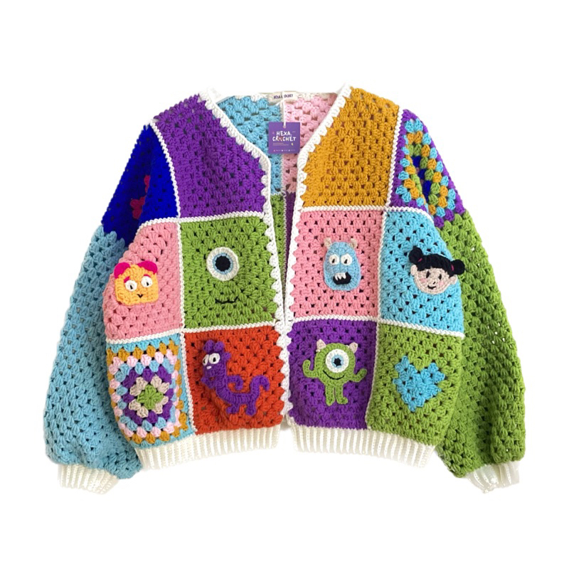 Jual CUSTOM CHARACTER CROCHET CARDIGAN / cardigan rajut karakter ...